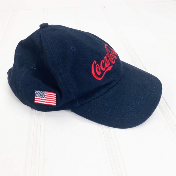 Vintage Coca Cola Baseball Dad Hat Navy Blue Cap - Picture 2 of 8